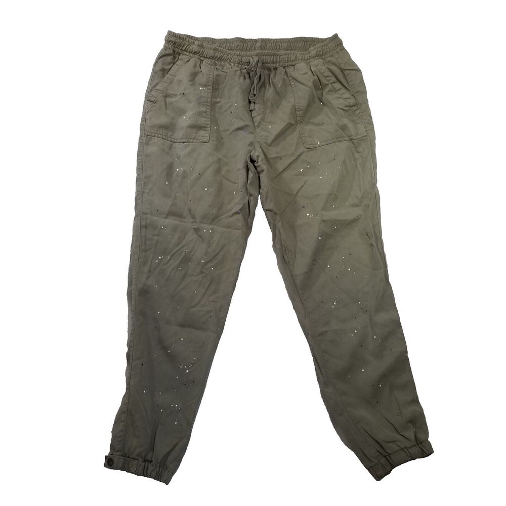 Thread  Supply Womens Medium Soft Lyocell Jogger Pants Drawstring Paint Splatter